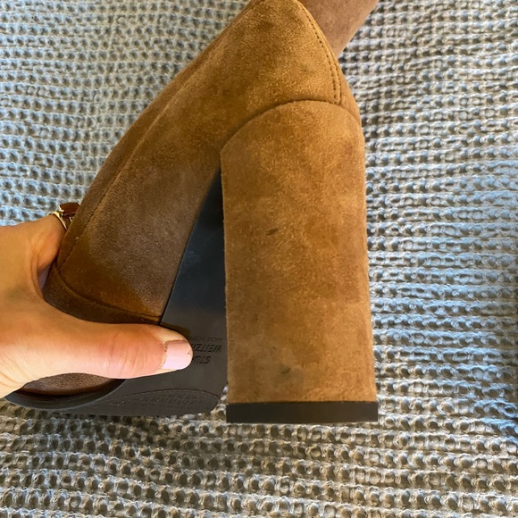 Stuart Weitzman Women’s Highland Boot in Taupe Suede Size 7.5 Over the Knee Boot - Picture 6 of 14